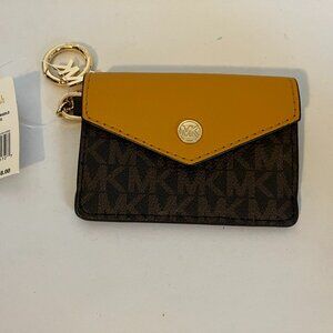 Michael Kors Wallet Card Case Small Zip Marigold  New W Tags.